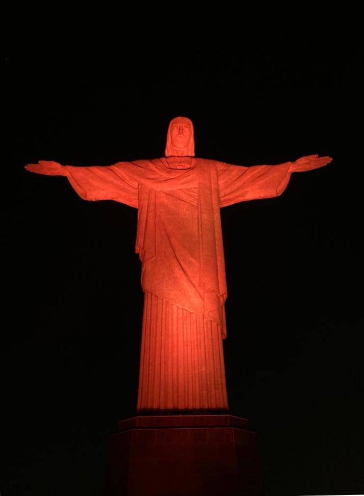 Setembro Laranja: Cristo Redentor ganha as cores do Dia Mundial da Segurança do Paciente